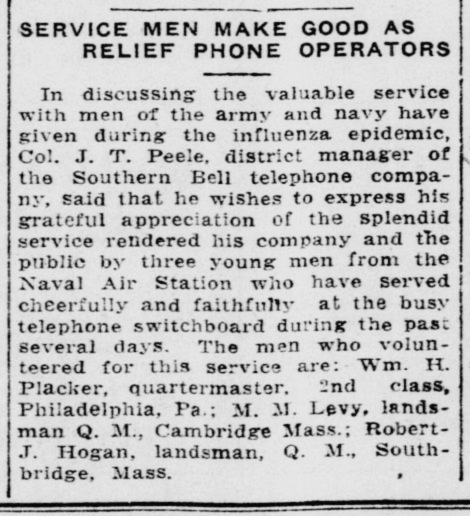 Service Men make good relief phone operators