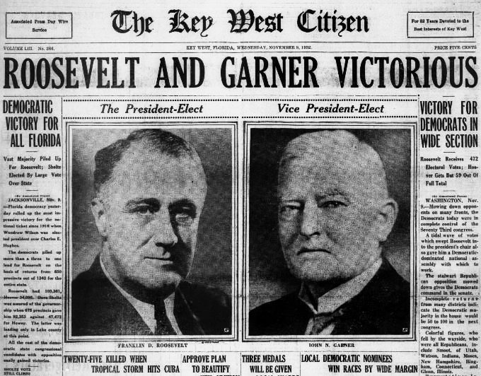 Roosevelt Elected