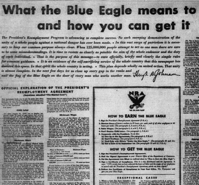 What the Blue Eagle Means