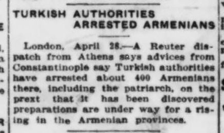 Turkish Authorities Arrested Armenians